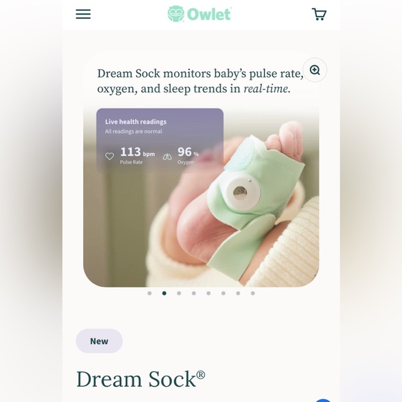 FDA cleared dream sock. Track Baby’s pulse rate, oxygen, wakings… - Picture 2 of 6